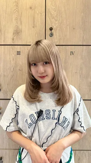 セミロング カラー 柔らかいcolor ¦韓国¦🩰マユ🩰のヘアスタイル