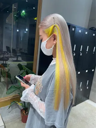 ロング カラー MONIQA【モニカ】所属・名古屋ハイトーン/ 🐶ブリーチ専門店のヘアスタイル
