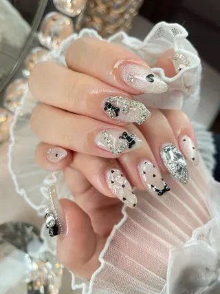 ネイル 23時まで❤︎韓国、 ワンホンネイルのネイルデザイン