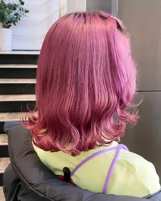 ミディアム カラー 💗ガーリーヘア🎀 saki💗のヘアスタイル