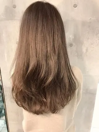 ロング カラー 髪質改善ｶﾗｰ ｹｱﾌﾞﾘｰﾁ/ﾀﾑのヘアスタイル
