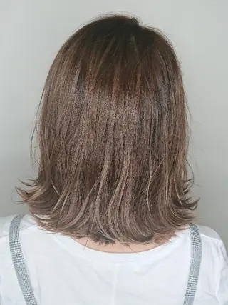 ミディアム カラー ✨ブリーチなし透明感 カラー✨ゆりかのヘアスタイル