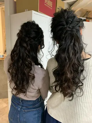 ロング ヘアアレンジ 下妻 カラーエクステ難波のヘアスタイル