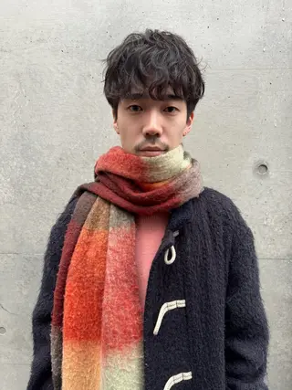 パーマ メンズ 神田橋 翔太郎のヘアスタイル