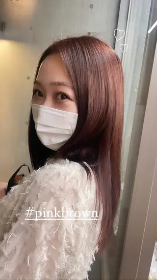 ロング カラー 盛れる顔周り /透明感/かりん🎀のヘアスタイル