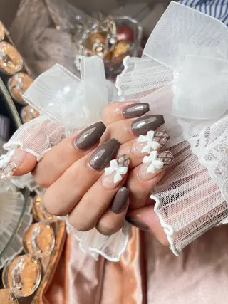 ネイル 23時まで❤︎韓国、 ワンホンネイルのネイルデザイン