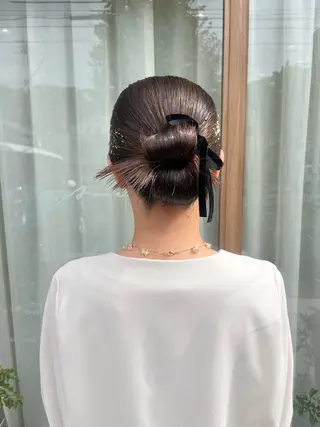 ミディアム ヘアアレンジ mei/艶髪/透明感 カラー/ヘアセットのヘアスタイル