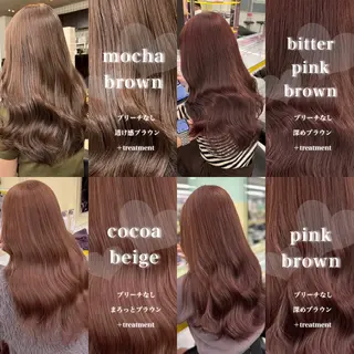 ロング カラー 韓国風艶髪🎀 暖色カラー🤍のヘアスタイル