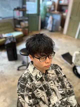 ミディアム メンズ メンズ美容室HIGE barber shop所属・中川 響揮のヘアスタイル