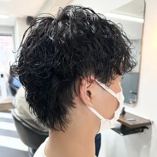 ショート パーマ メンズ 守屋 寿哉のヘアスタイル
