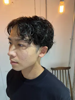 ショート パーマ メンズ 杉本 直樹のヘアスタイル