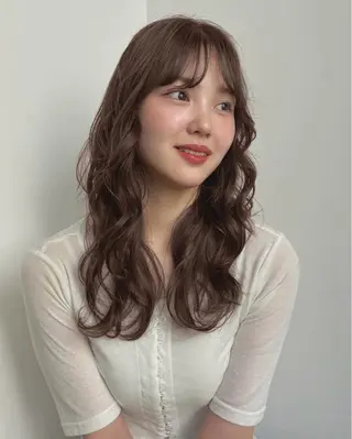 ロング パーマ 骨格診断カット.𖥔 ボブ/レイヤー/碧夢のヘアスタイル