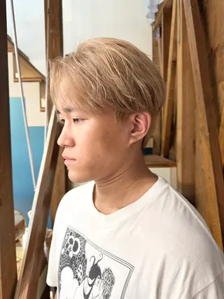 ショート カラー メンズ 透明感カラー/ハイト ーン/メイク/umiのヘアスタイル