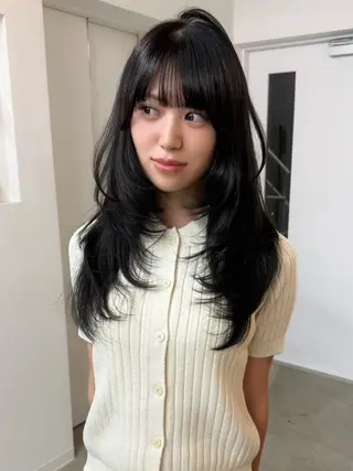 ロング カラー キダアヤカ/ 梅田/ベージュカラーのヘアスタイル