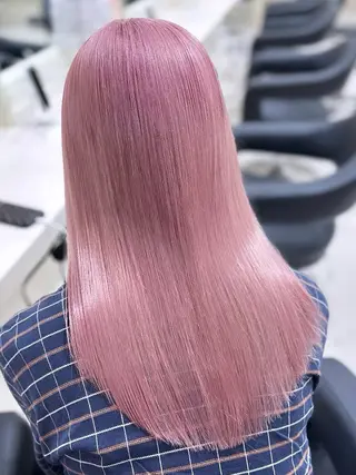 ロング カラー ヘアアレンジ 艶カラー/ハイトーン /レイヤーカットのヘアスタイル