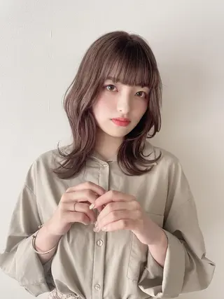 ミディアム カラー なりたいが叶う ながしまじゅんきのヘアスタイル