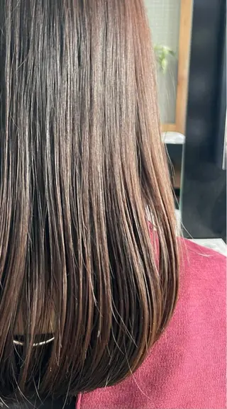 セミロング カラー ブリーチなし透明感 タケザワミキのヘアスタイル