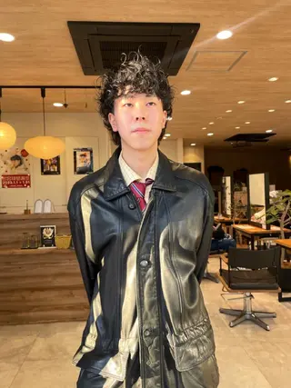 ショート パーマ 似合わせ レイヤー須川のヘアスタイル