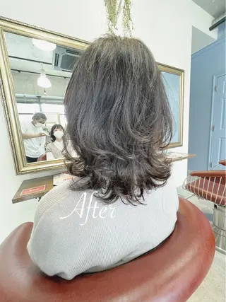 ミディアム カラー パーマ オーナースタイリスト 佐藤のヘアスタイル