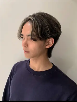 ショート カラー パーマ メンズ [渋谷美容師] 玲弥のヘアスタイル