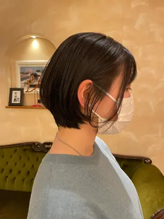 カラー パーマ ボブ ホノカのヘアスタイル