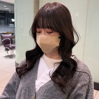 ロング パーマ 韓国風パーマ🌿コテ 巻き風パーマ/るいのヘアスタイル