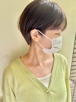 ショート ショート ボブ 梅田 木戸健人のヘアスタイル