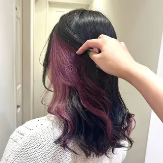 カラー あずみ🪽顔周りレイ ヤー×オリーブ🫒のヘアスタイル