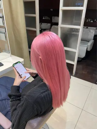 ロング カラー 《ブリーチ/赤み消し /髪質改善》若松良樹のヘアスタイル