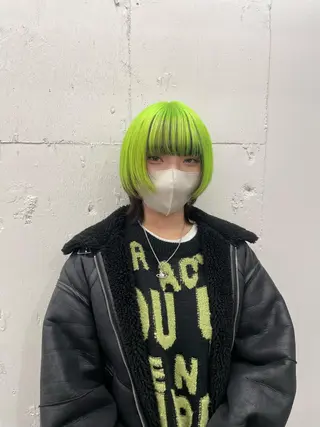 ショート カラー laff 新宿所属・ボブ/ケアパーマ/ レイヤー/縮毛矯正のヘアスタイル