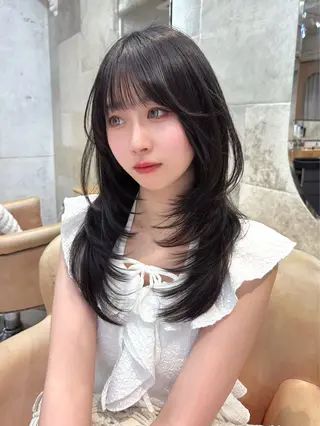 ロング sakura/韓国 ガーリー/ワンホンのヘアスタイル