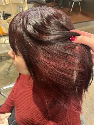 セミロング カラー 泉澤 風花のヘアスタイル