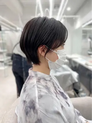 ショート 京都レイヤーカット/ 縮毛矯正/羽柴りくのヘアスタイル