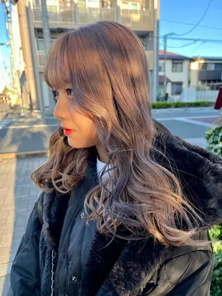 ロング カラー かわの ももな 💜ྀིのヘアスタイル