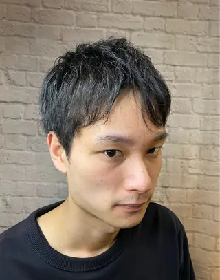 ミディアム メンズ グレイスフルバーバー 赤坂見附店 前田真政のヘアスタイル