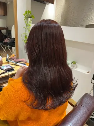 セミロング カラー 🥀韓国ヘア🥀 宮津真菜のヘアスタイル
