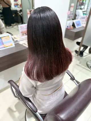 ミディアム カラー 艶カラー/縮毛矯正/ ブリーチカラー/みなのヘアスタイル