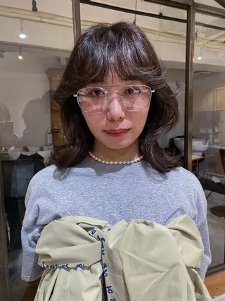 ミディアム パーマ FERIA 緑地公園 ⭐️伏田愛奈⭐️のヘアスタイル