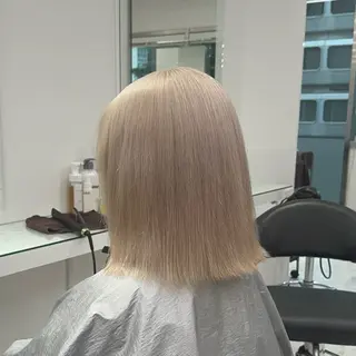 ミディアム カラー ヘアアレンジ ハイトーン艶カラー 🤍ゆうひのヘアスタイル