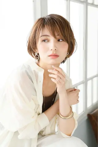 ショート カラー パーマモデル募集中 瀬在紗也香のヘアスタイル