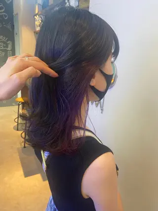 ミディアム カラー scene.池袋所属・scene. haraのヘアスタイル