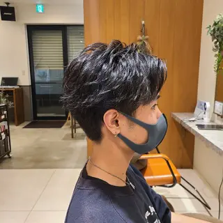 ミディアム パーマ メンズ MerryLand 日吉所属・中井 啓悟のヘアスタイル