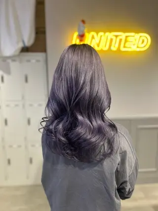 ロング カラー パーマ ヘアアレンジ メンズ キッズ ブリーチなしカラー/ ブラウン/レイヤーのヘアスタイル