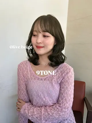 セミロング カラー 似合わせ🕰️銀座 /Kaoruko🌱のヘアスタイル