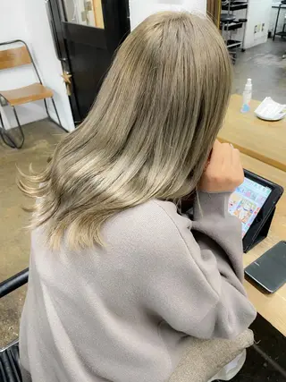 セミロング カラー メンズパーマ メンズ特化ryoのヘアスタイル