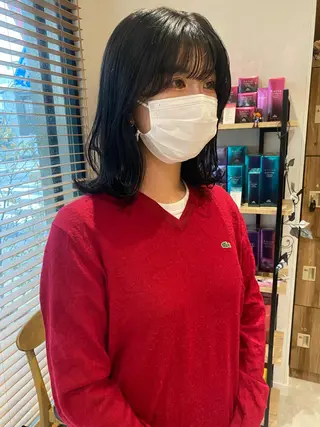 ミディアム カラー パーマ指名No1 /namiのヘアスタイル