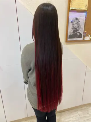 ロング ゆぴ☾‪/推しカラー /ハイトーンのヘアスタイル