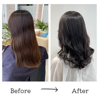 セミロング カラー 💫小顔カット TAROのヘアスタイル