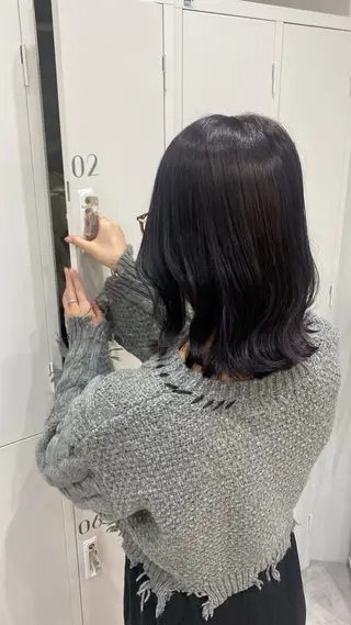 ミディアム カラー ヘアアレンジ ボブ /ニュアンス/ satomi🧸💖のヘアスタイル