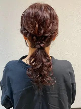 セミロング ヘアアレンジ GOTODAY SHAiRE SALON所属・札幌 ヘアアレンジ 🍎 タナカセリナのヘアスタイル